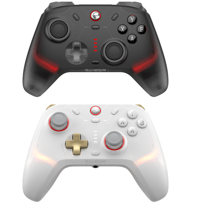 GameSir Cyclone 2 zwart en wit naast elkaar