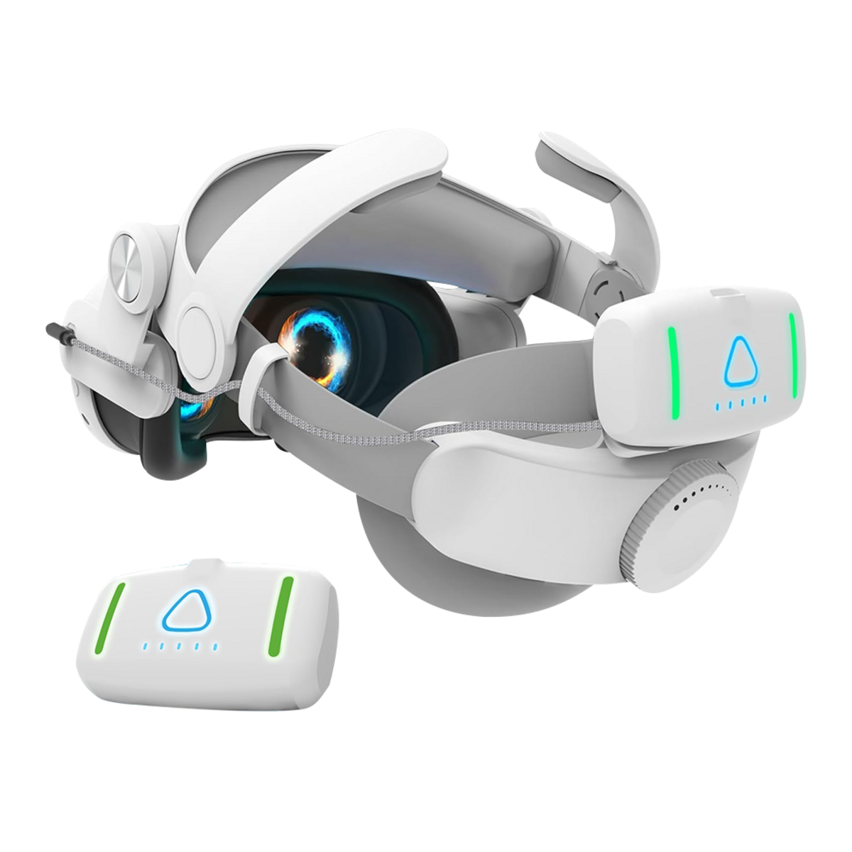 FIIT VR T302 hoofdband met accu voor Quest 3 en 3S – achteraanzicht