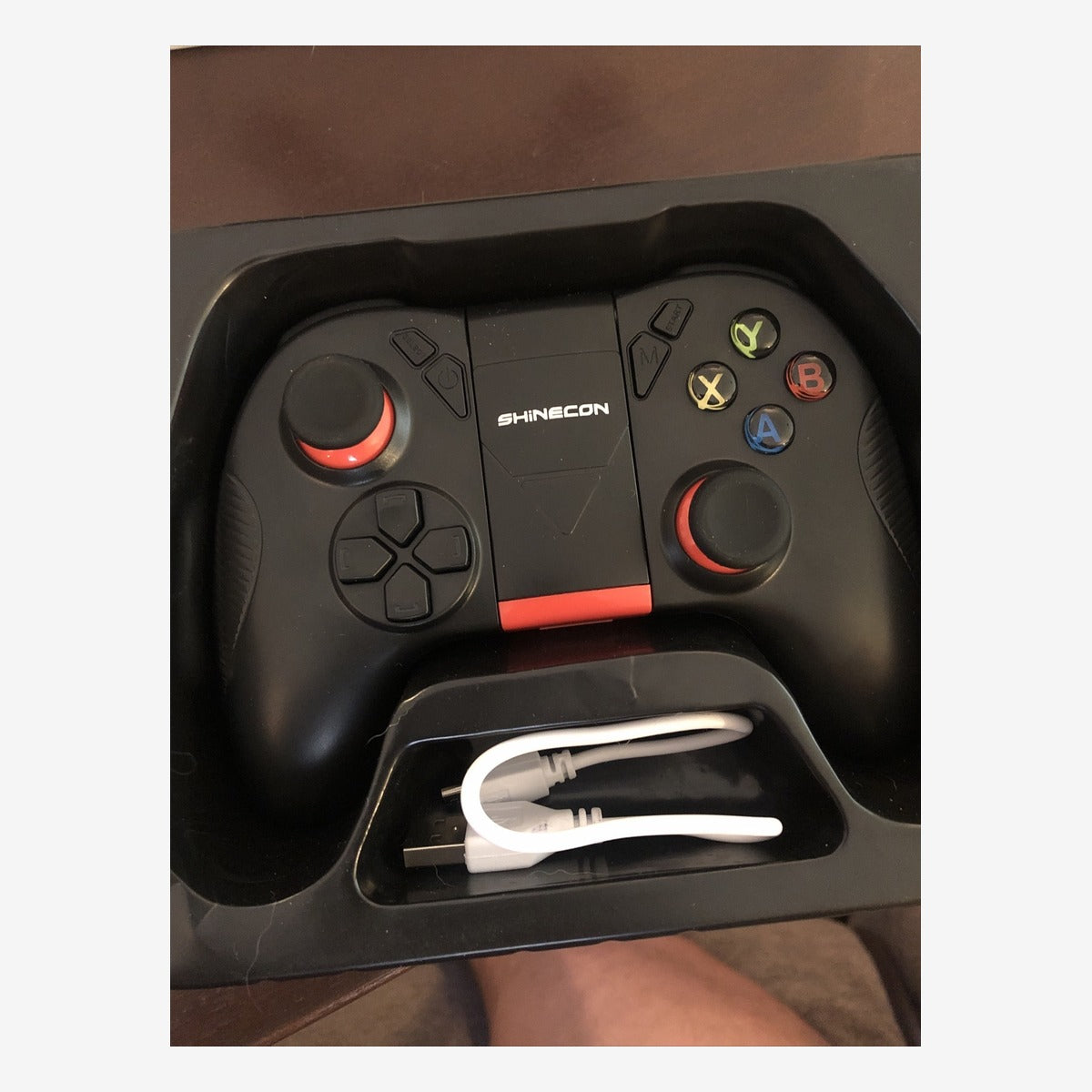 VR Shinecon SC-B04S draadloze gamecontroller met kabel en houder