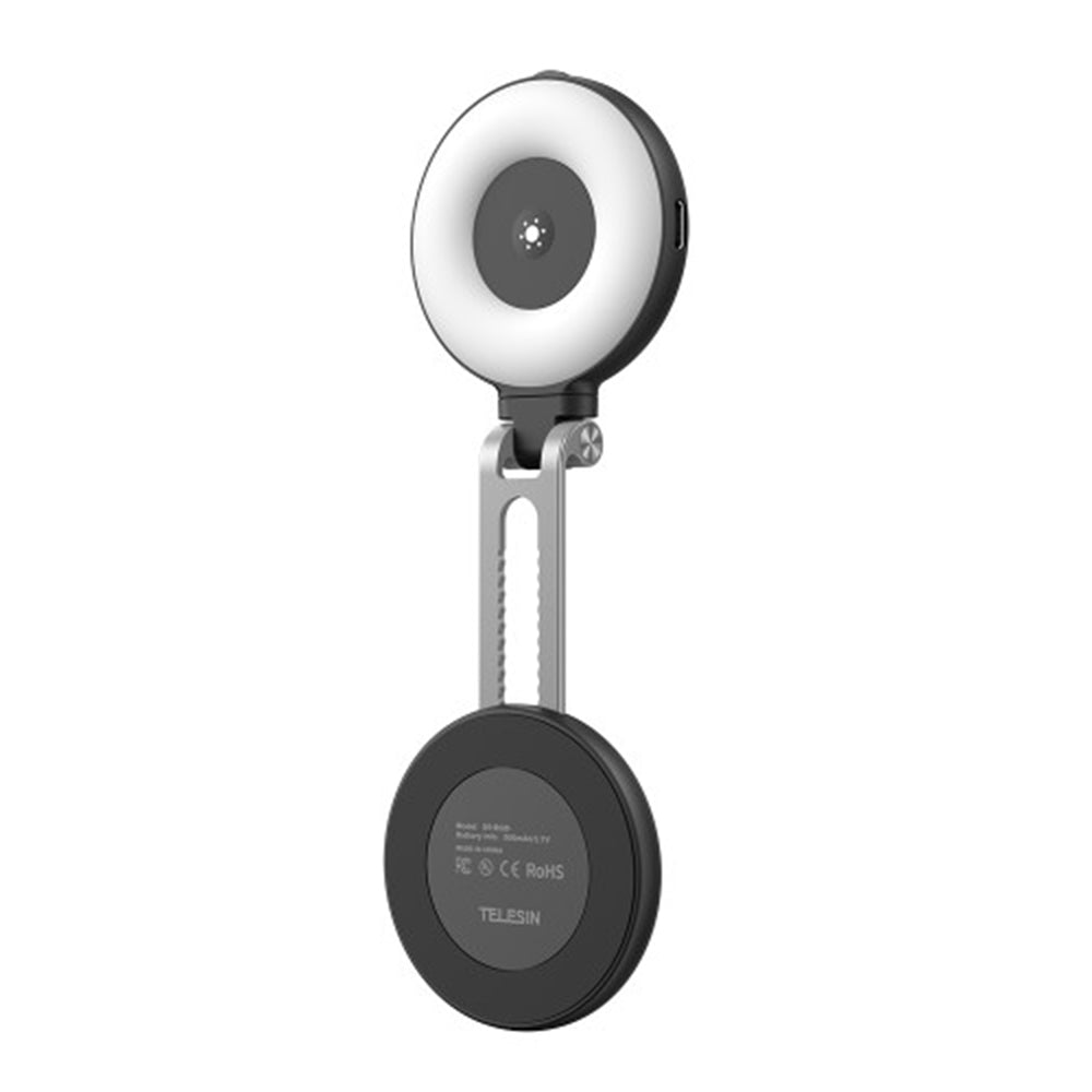 Telesin C03 Selfie Light MagSafe Draaibare Selfielamp met Spiegel Wit Zwart