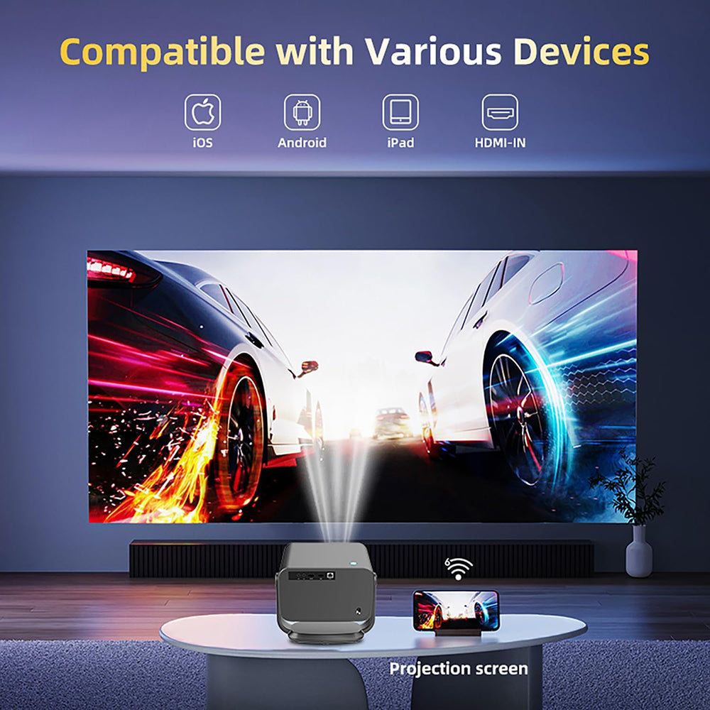 P20 Pro 4K Projector - 700 ANSI Lumen - WiFi 6 Bluetooth - Android TV 13.0 - Autofocus - Grijs/Zwart