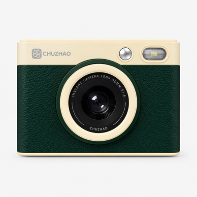 CHUZHAO compacte camera in crème en donkergroen