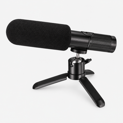 Zwarte S93 microfoon op tafelstatief