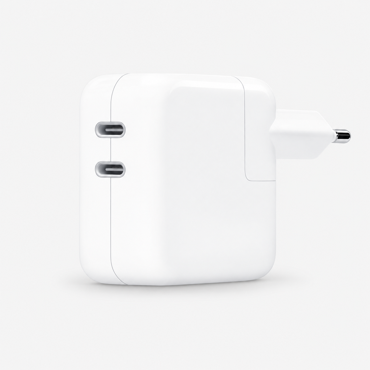 USB-C Lichtnetadapter 35W | Twee poorten | Wit