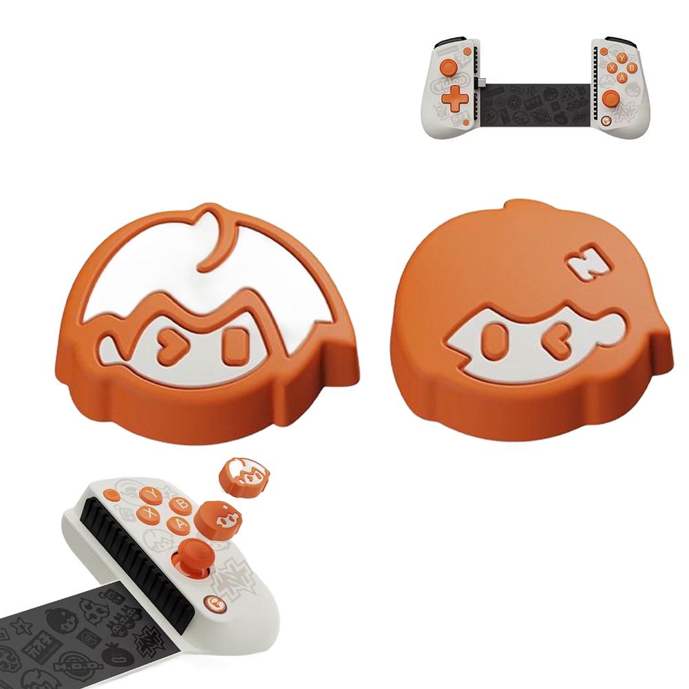AC21 thumbstick doppen oranje naast GameSir X5 controller