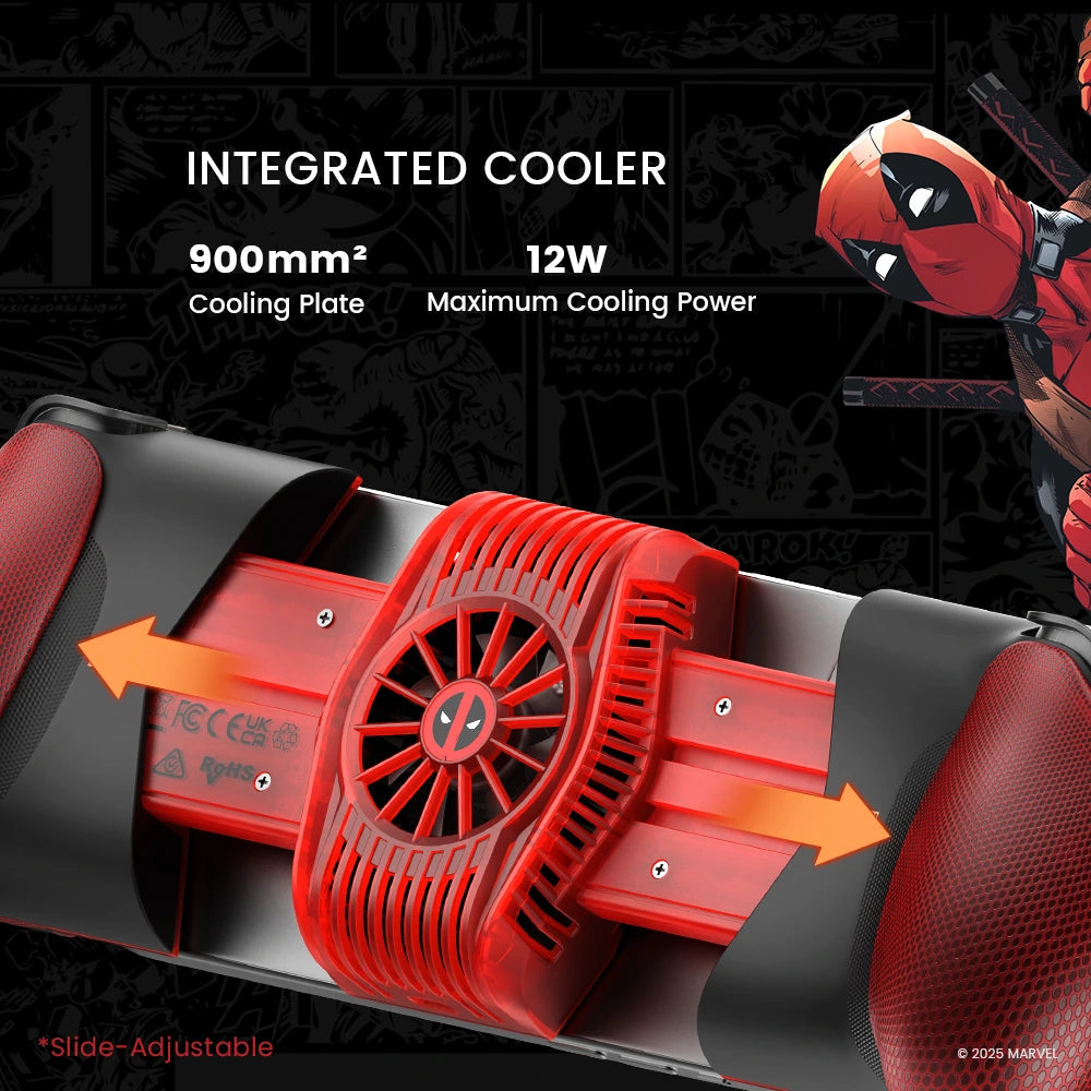 GameSir X3 Pro Deadpool Edition geïntegreerde koeler