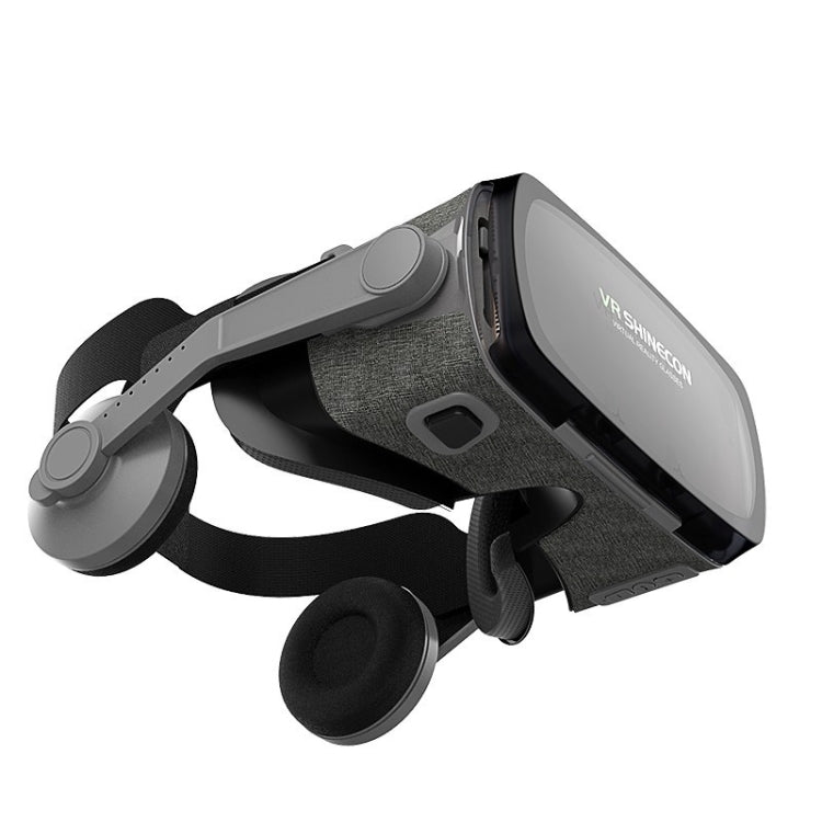 VR Shinecon G07E grijze VR bril voor smartphone, schuin onder