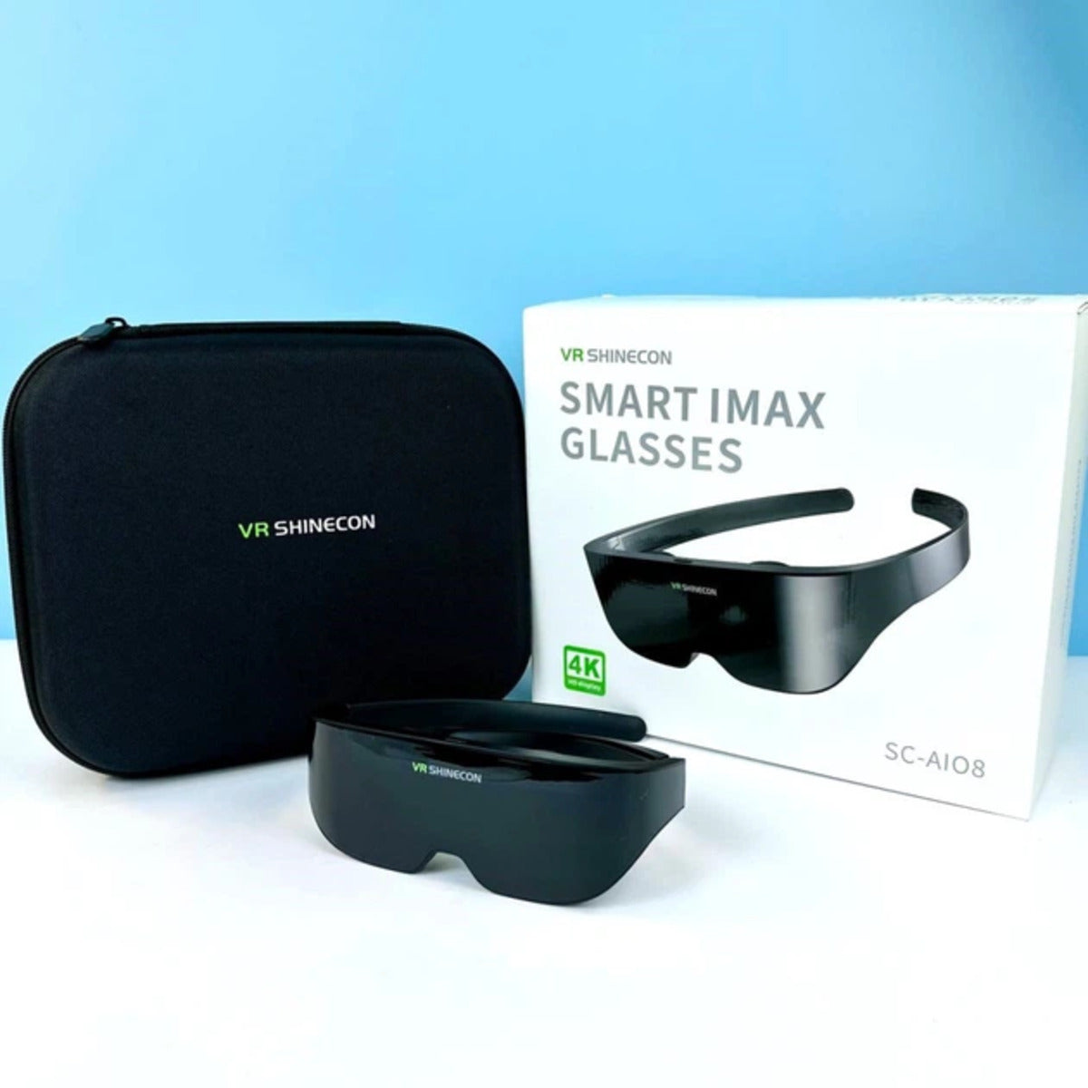 VR Shinecon AI08Pro slimme XR bril – aansluitingen en bediening