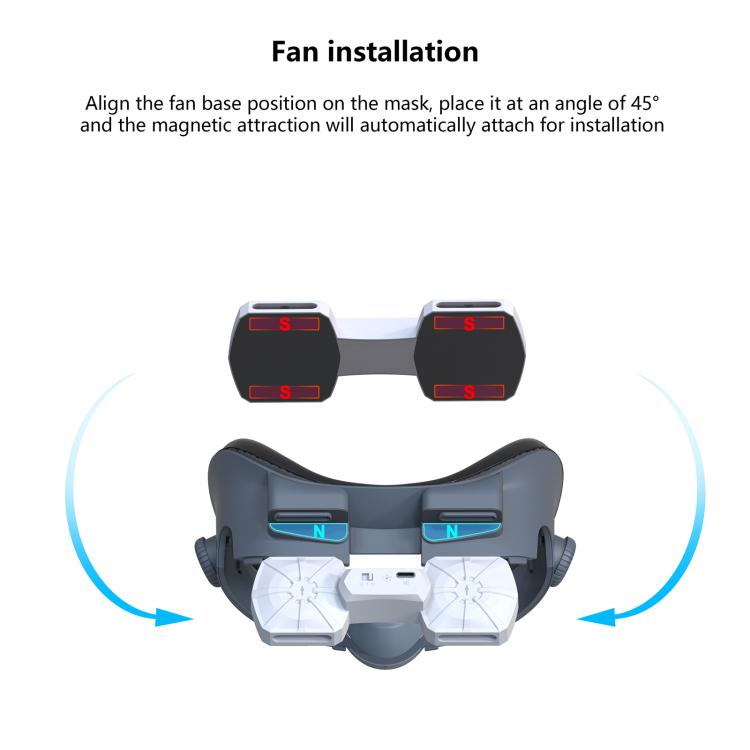 FIIT VR X3 Max gezichtsinterface – magnetische ventilatormontage