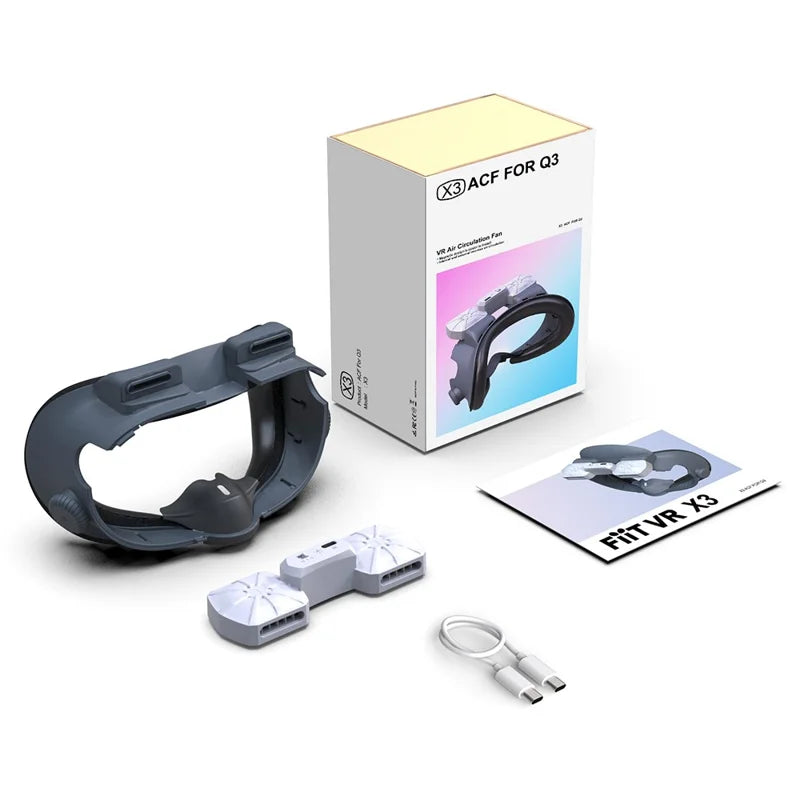 FIIT VR X3 ACF gezichtsinterface voor Quest 3, set en verpakking