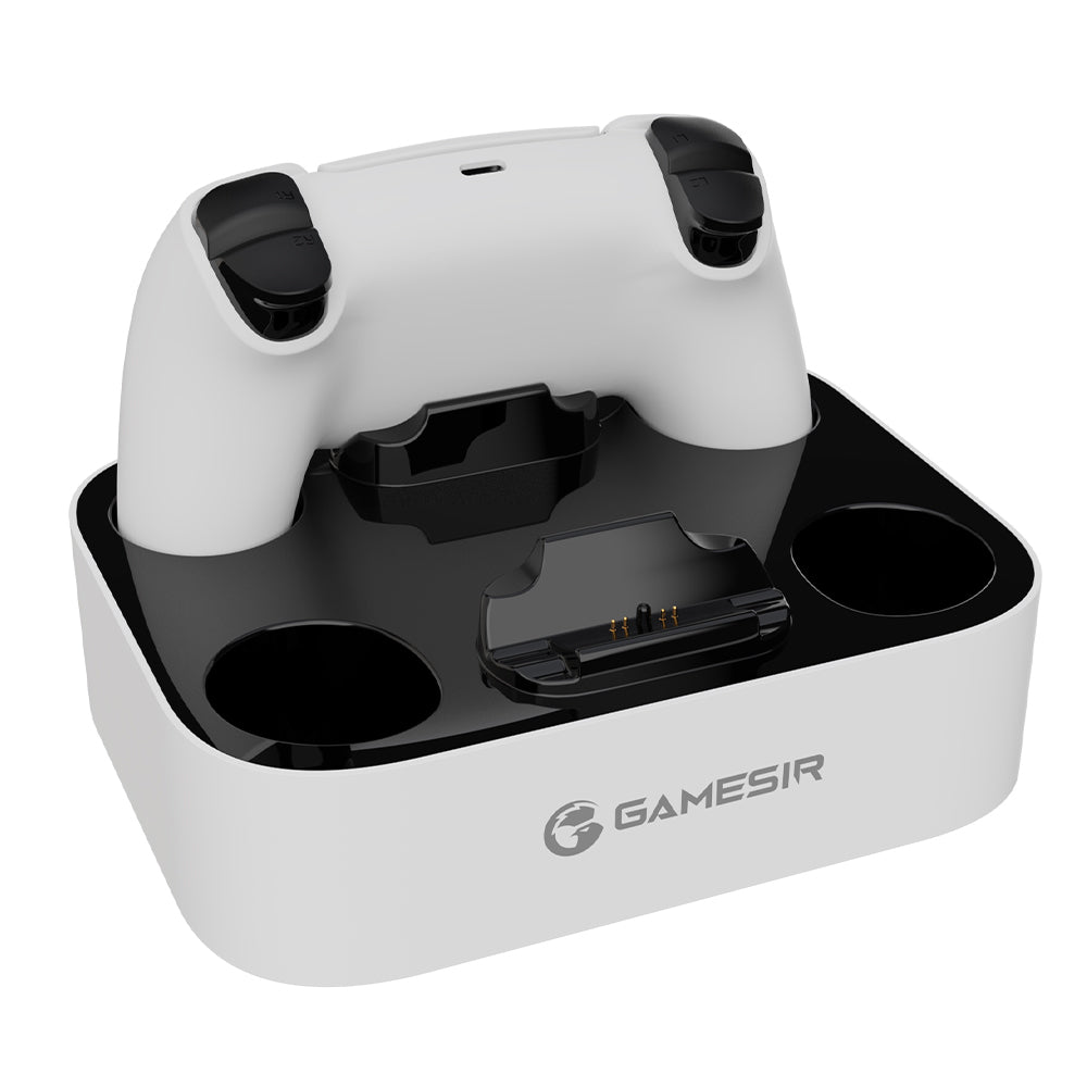 GameSir ZHP501 dubbele PS5-controllerlader detail van laadsleuf