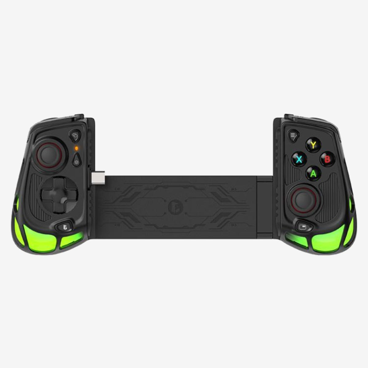 Gamwing AB05 gamecontroller zwart groen, open zonder telefoon