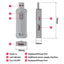 Gamwing X8 converter afmetingen en aansluitingen