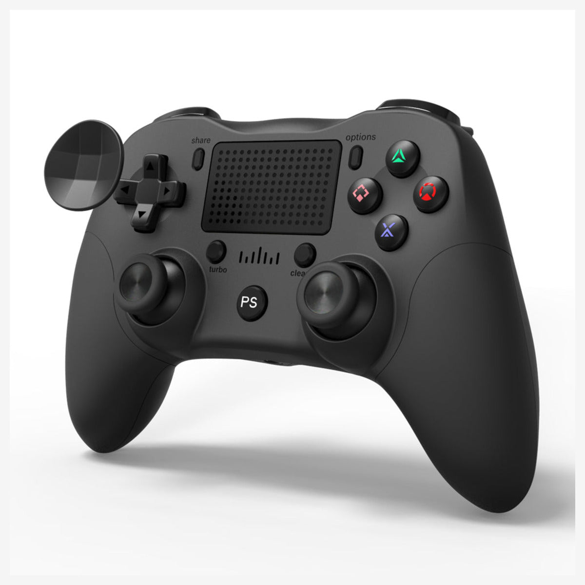 MINGPIN P912 draadloze gamecontroller zwart, schuin aanzicht