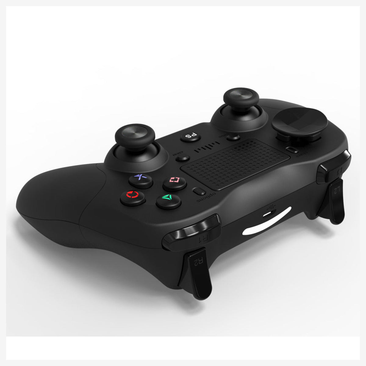 MINGPIN P912 draadloze gamecontroller zwart, achteraanzicht