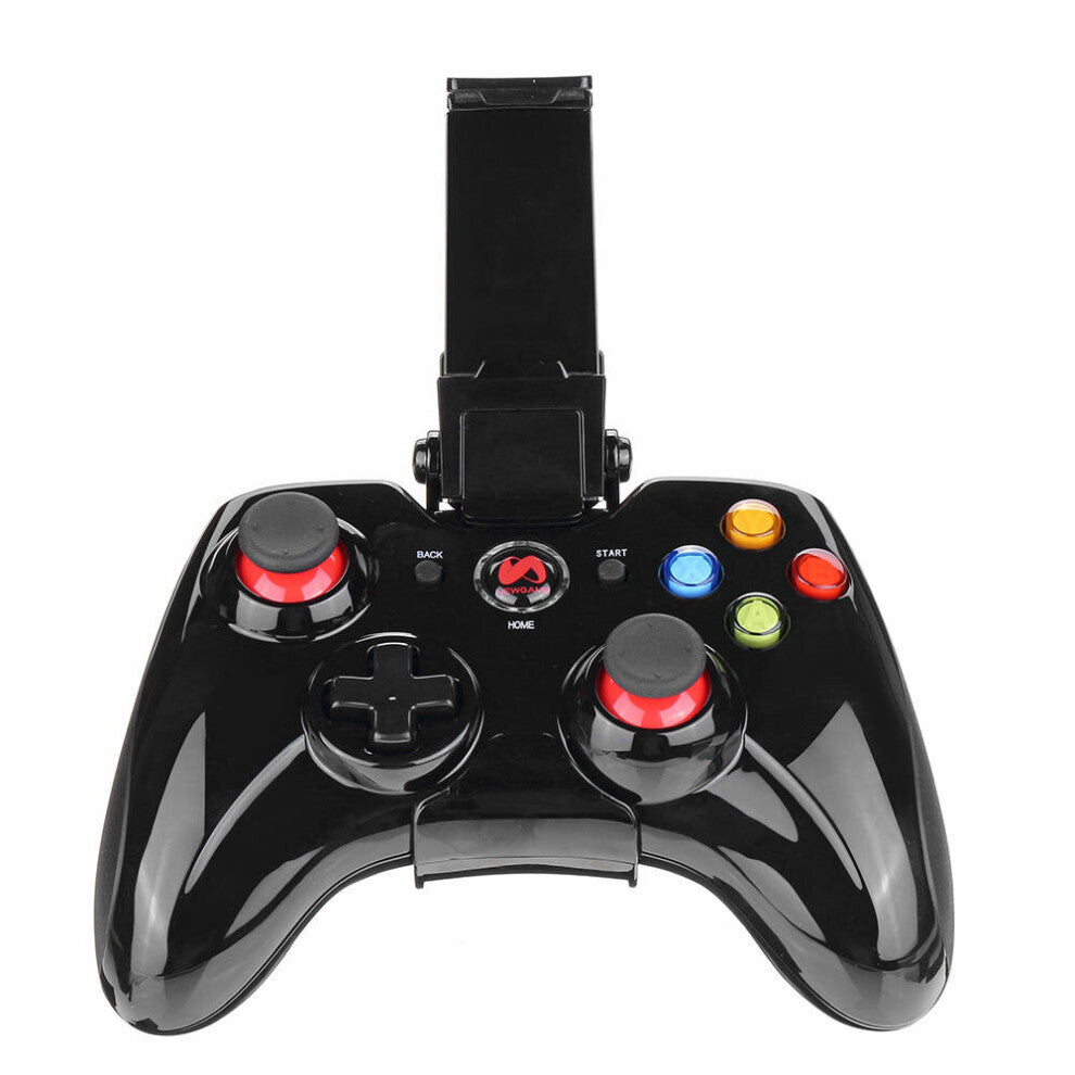 Newgame M200 zwarte gamecontroller, telefoonhouder uitgeklapt