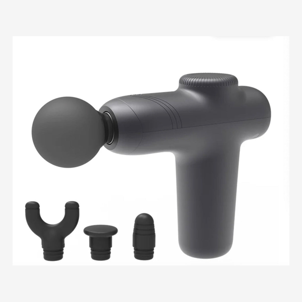 JM05S mini-massageapparaat zwart met vier opzetstukken