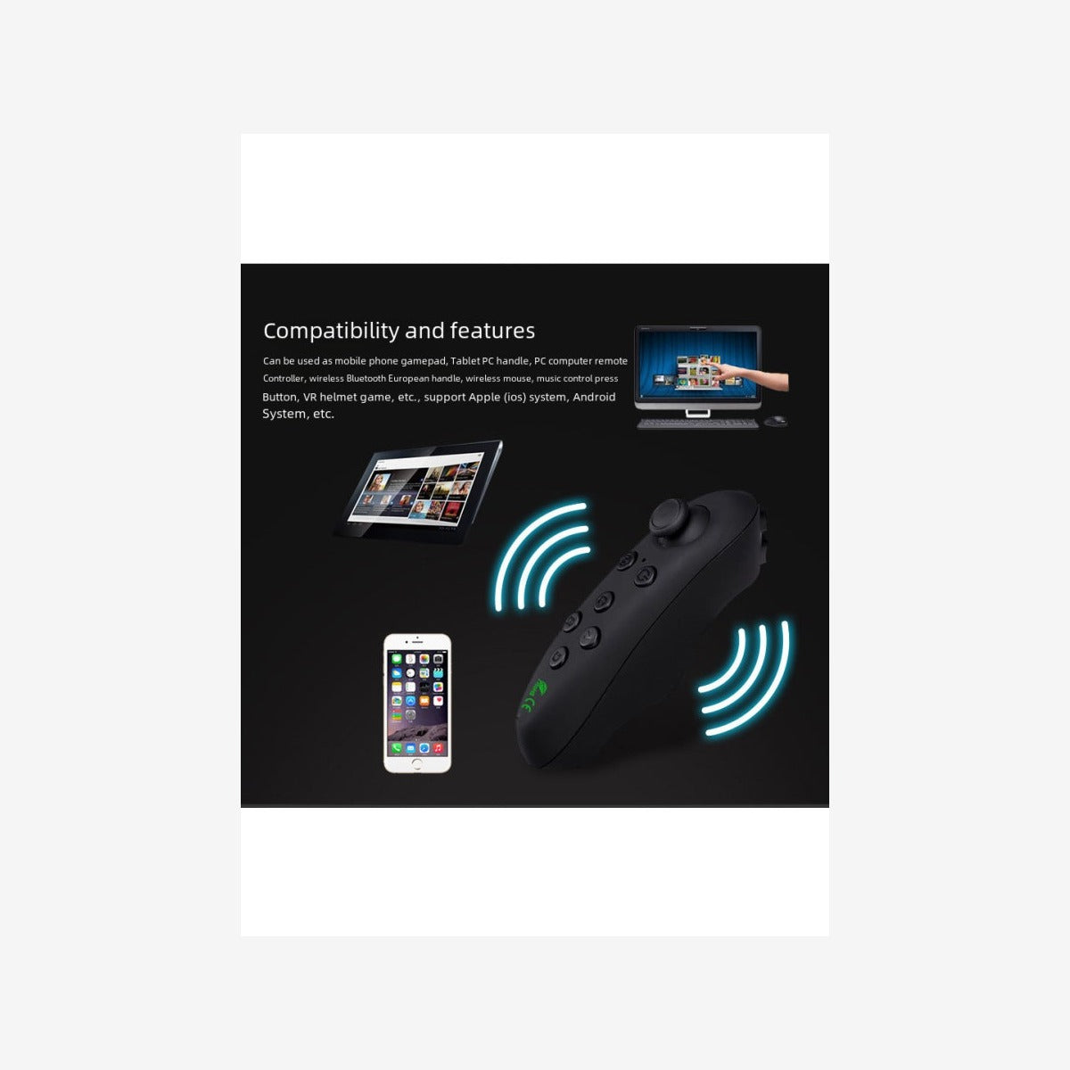 VR Park Y1 gamecontroller zwart met Bluetooth-compatibiliteit