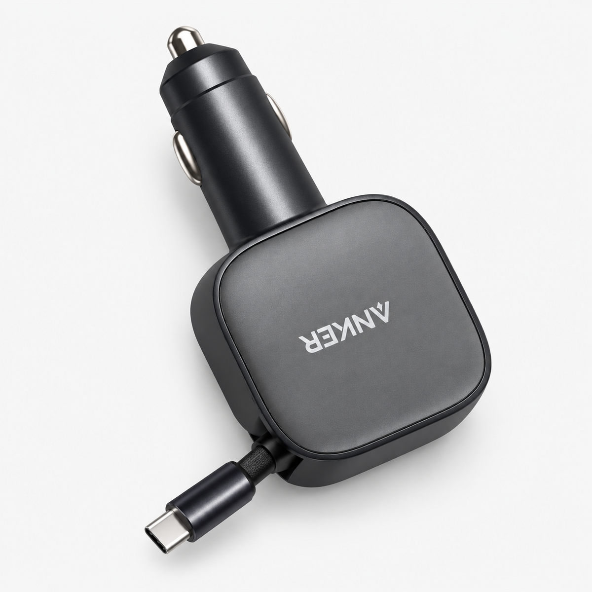 Anker Nano Autolader met Uittrekbare USB-C Kabel | 75W