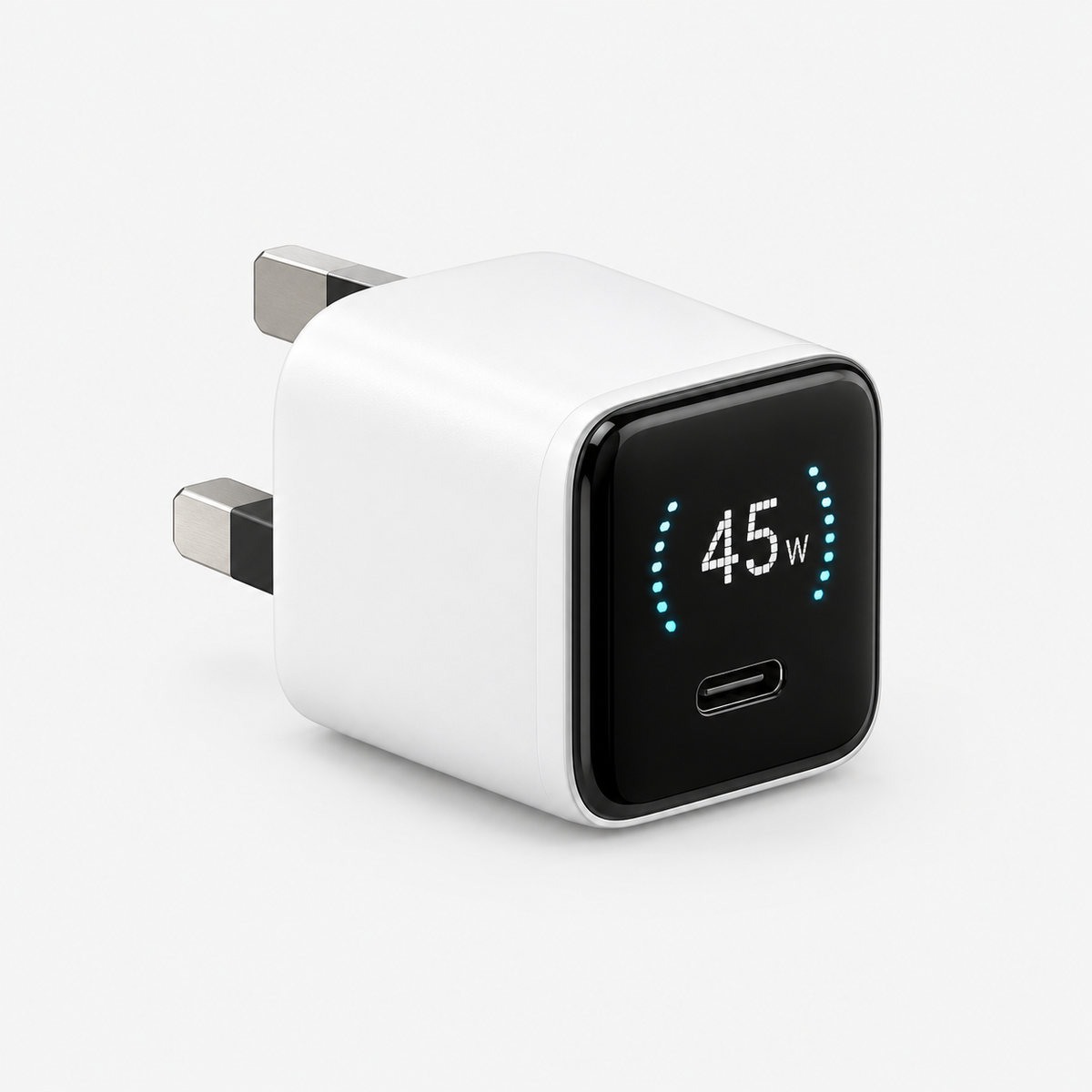 MangoTek 45W USB-C lader met display en UK-stekker