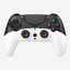 Tweekleurige gamecontroller wit zwart – voorkant