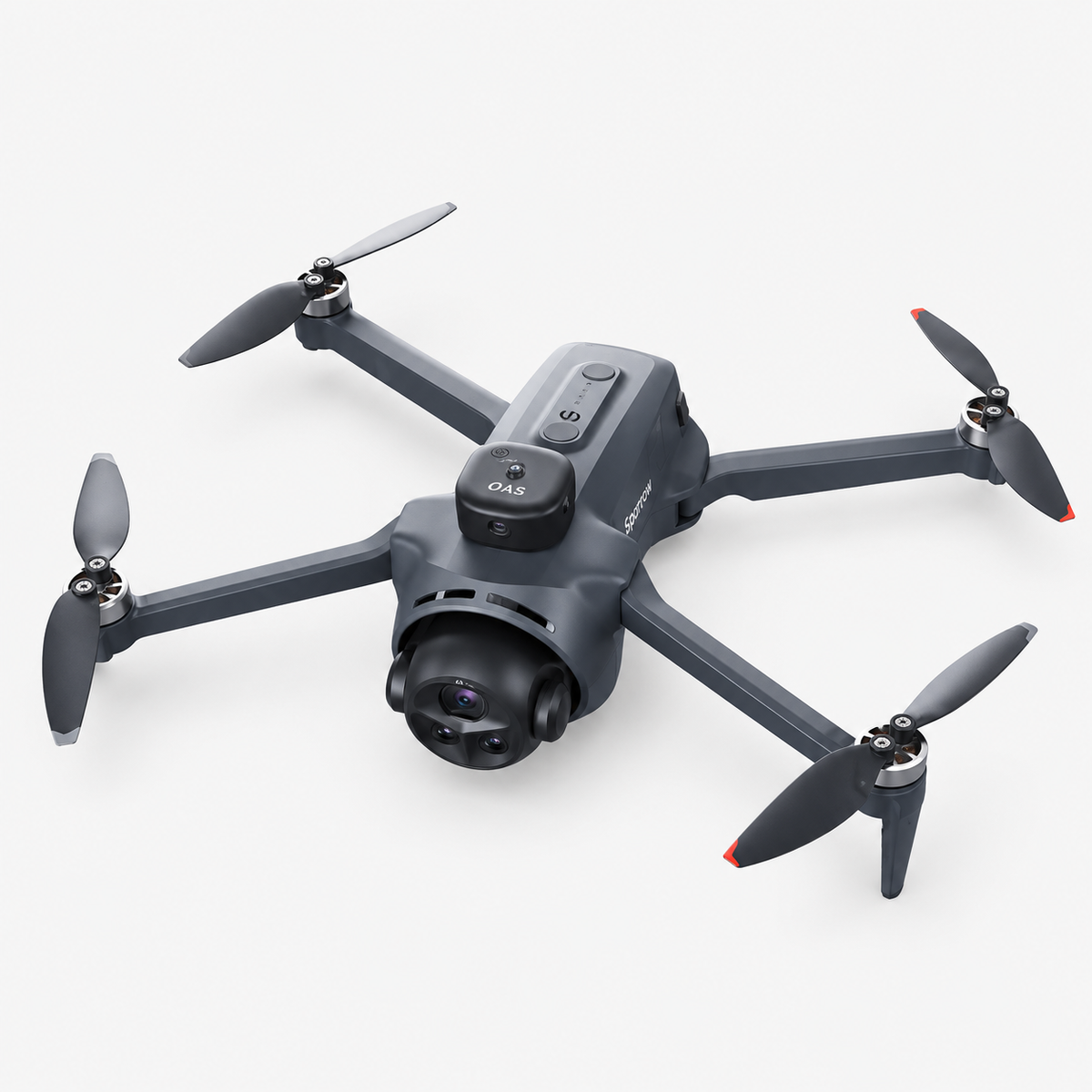 Sparrow grijze cameradrone met uitgeklapte armen