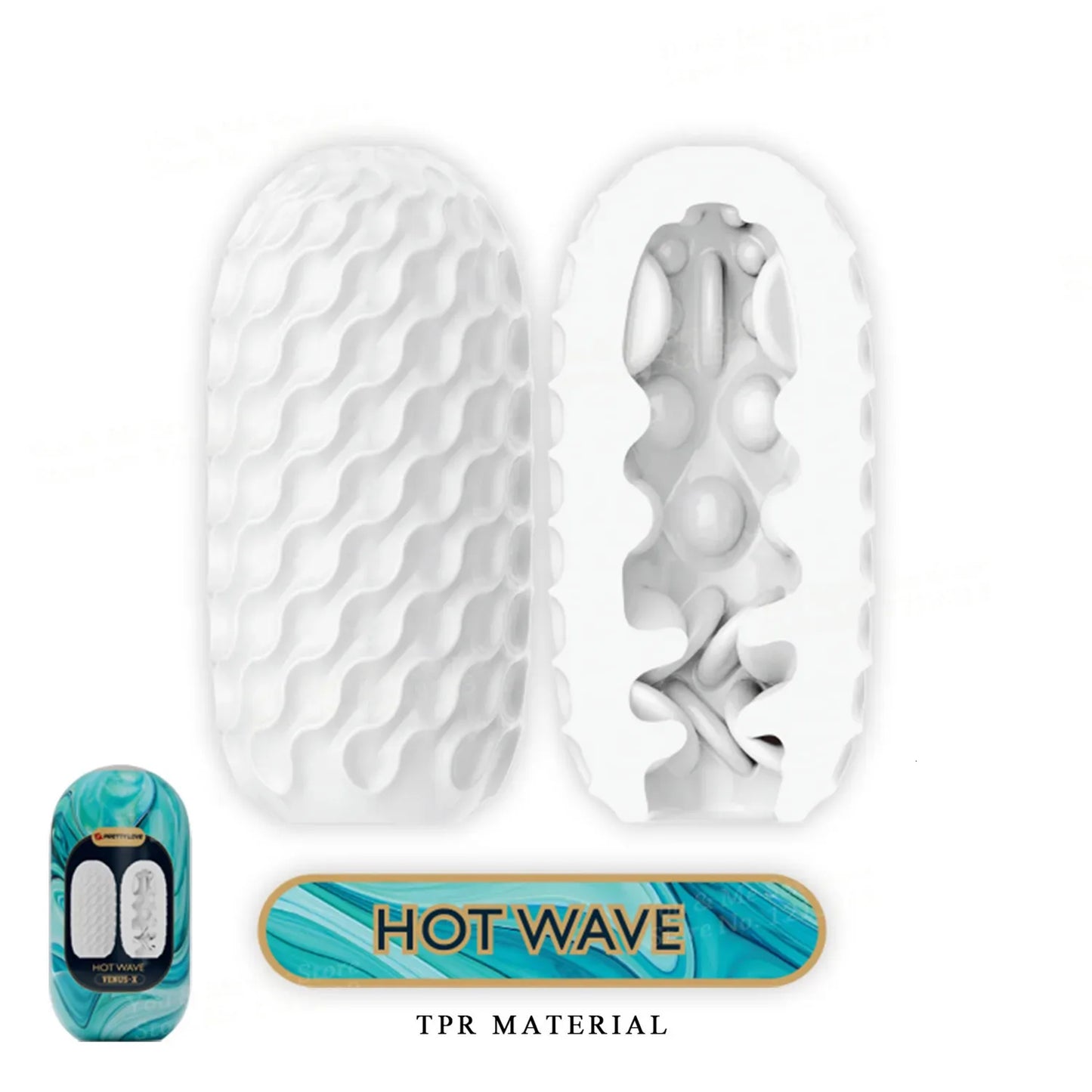 Venus X Mannen Masturbatiecup Realistisch Zacht en Strak Speeltje voor Volwassenen - Hot Wave