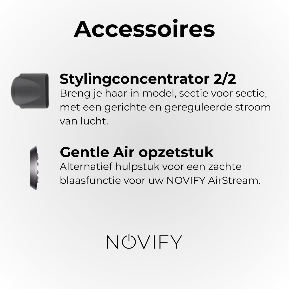 Professionele Krachtige Föhn Supersonic Haardroger met 5 opzetstukken 1600W