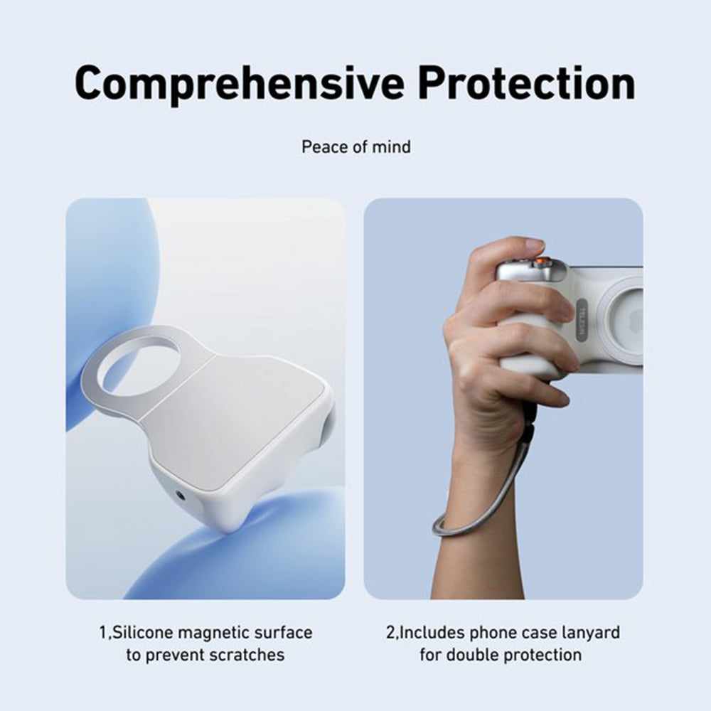 Telesin Fun Shot MagSafe Camera Grip – Ergonomische Telefoonhouder & Ontspanner – Magnetisch – Wit