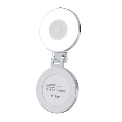 Telesin C03 Selfie Light MagSafe Draaibare Selfielamp met Spiegel Wit