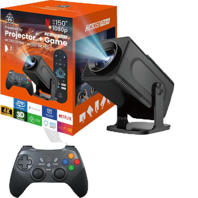 HCS350 Pro+ 4K Retro Game Projector 1080P Android 12 36.000 Games 5G WiFi Bluetooth HDMI Met 2 Draadloze Controllers