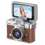 Mini retro thumb camera met 1,47 inch klapscherm – HD digitale camera met video-opname  – Bruin