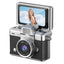 Mini retro thumb camera met 1,47 inch klapscherm – HD digitale camera met video-opname  –  Zwart