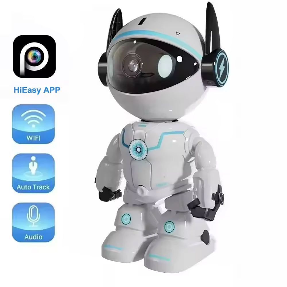 Robot Wifi 5MP Indoor Beveiligingscamera met Nachtzicht, Auto Tracking & Babyfoonfunctie