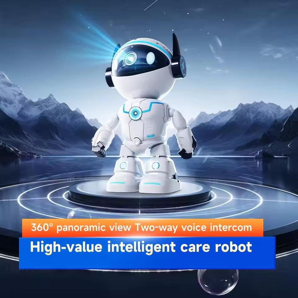 Robot Wifi 5MP Indoor Beveiligingscamera met Nachtzicht, Auto Tracking & Babyfoonfunctie