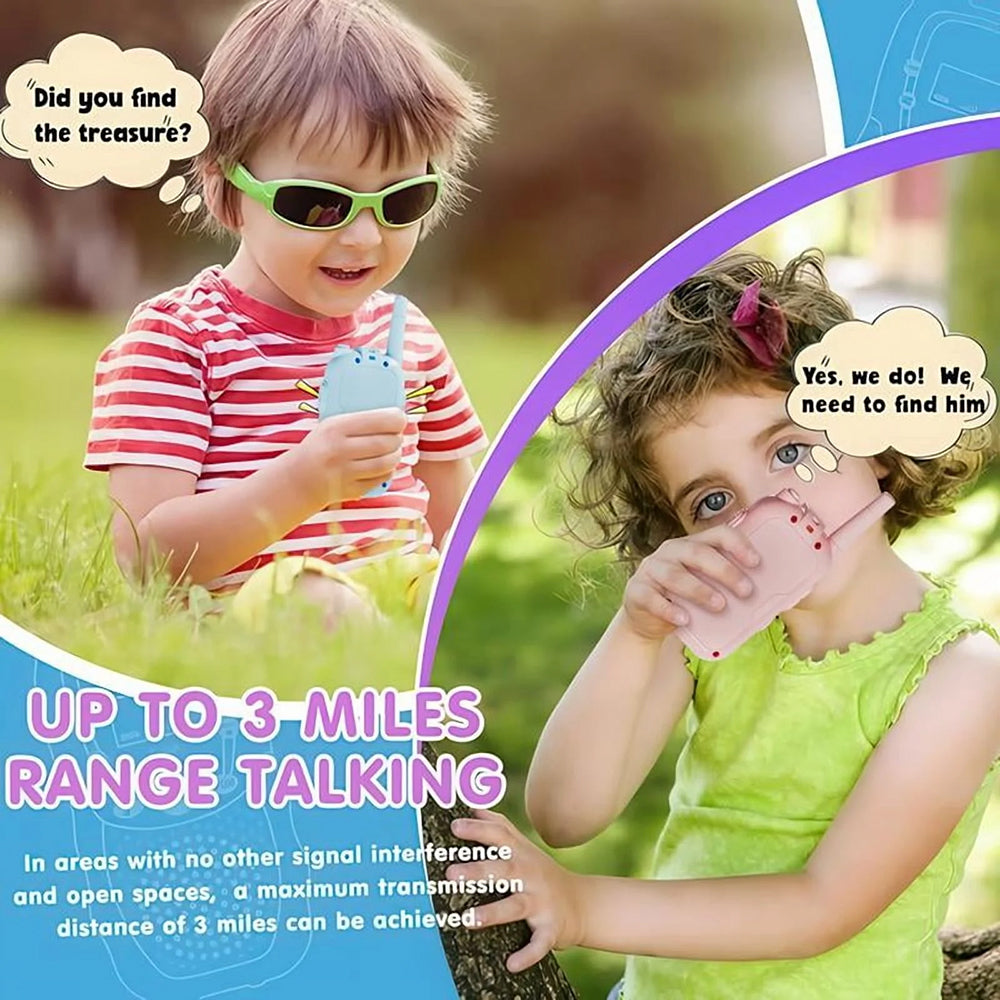 Kinder video‑walkie‑talkies – 2‑pack, lange afstand, met camera, ideaal voor kinderen van 3–12 jaar, perfect voor binnen- en buitenspelen