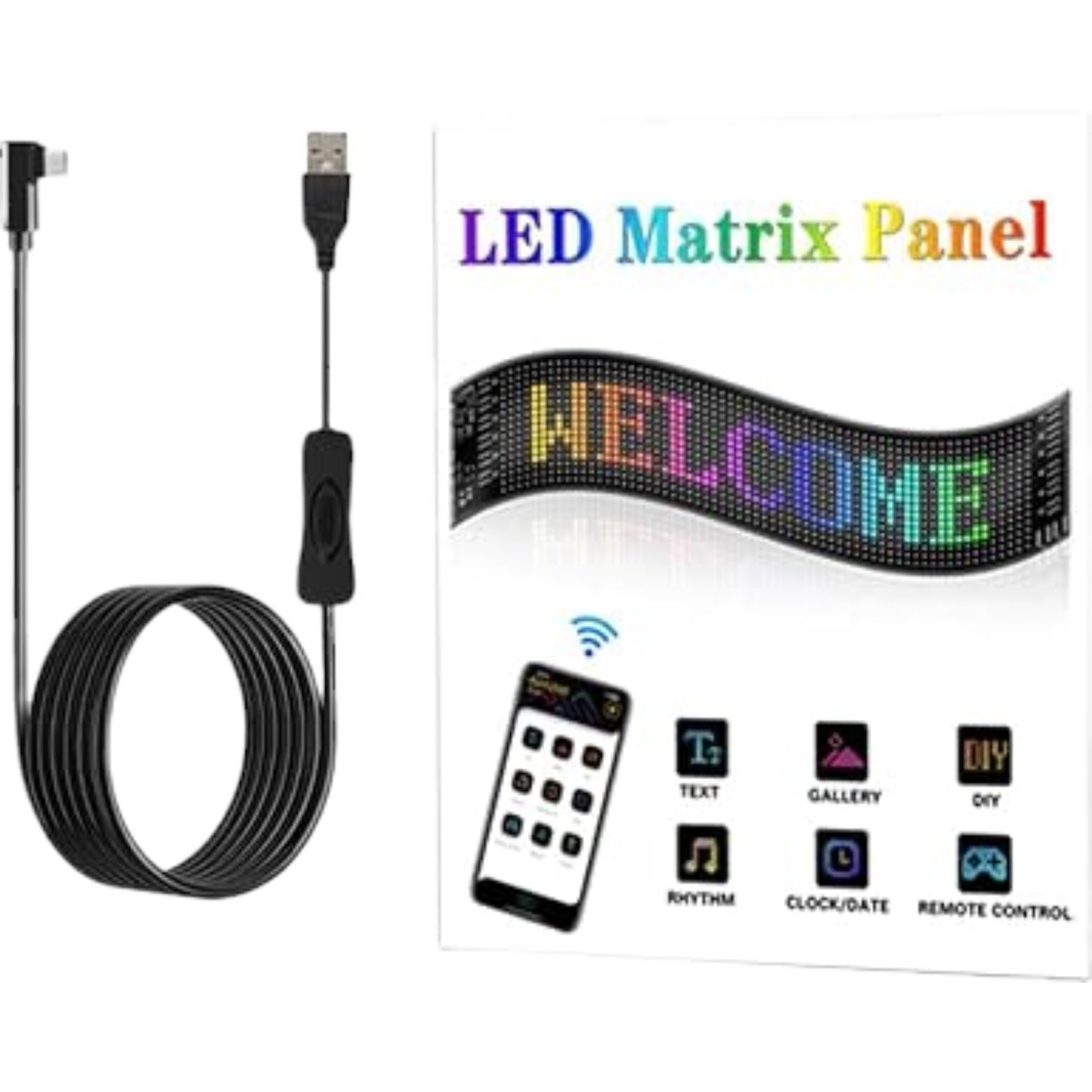 Flexibel LED Display 18x8 cm 7x3 Inch Programmeerbaar LED Paneel Voor Auto Winkel Bar Hotel