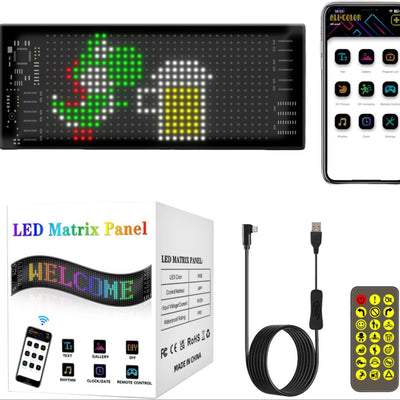 Flexibel LED Display 18x8 cm 7x3 Inch Programmeerbaar LED Paneel Voor Auto Winkel Bar Hotel