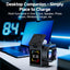 S5D 3‑in‑1 15W multifunctionele draadloze oplader met touchscreen en Bluetooth‑luidspreker (zwart)