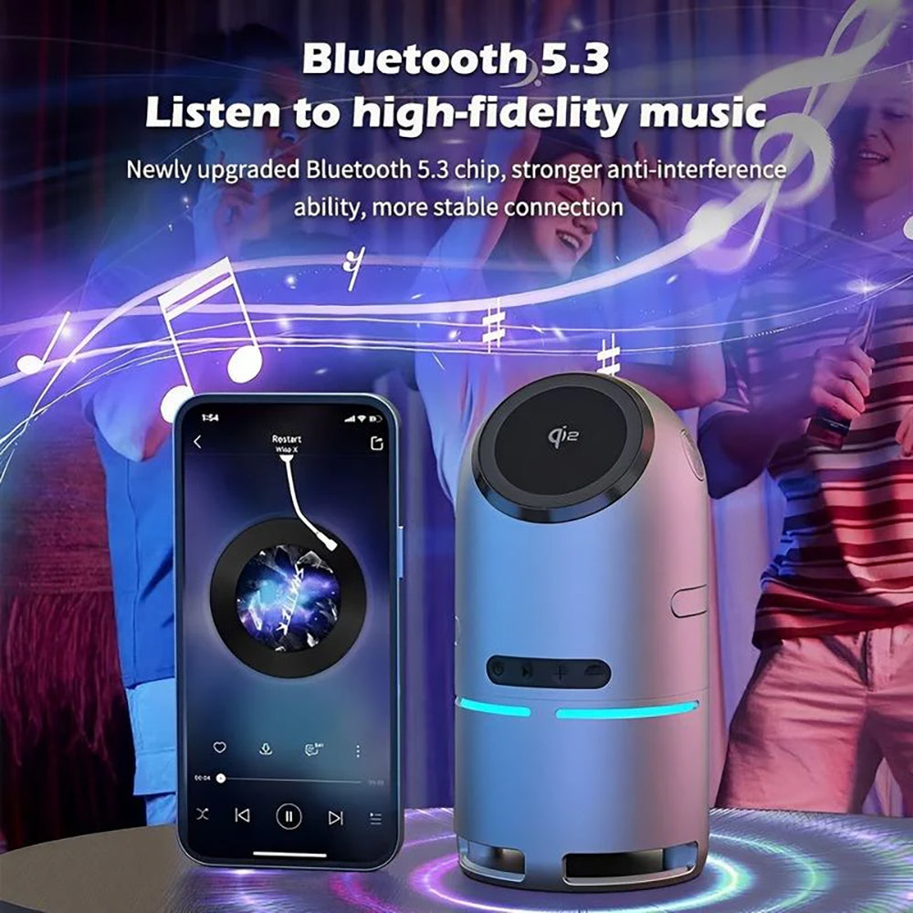 Magnetische 3‑in‑1 draadloze oplader met Bluetooth‑speaker