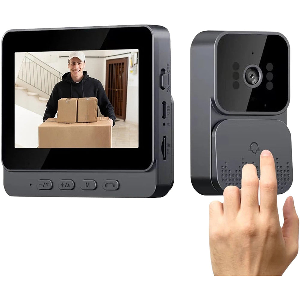 Draadloze slimme video deurbel met scherm – Full HD camera, 4,3 inch monitor, waterdicht & nachtzicht