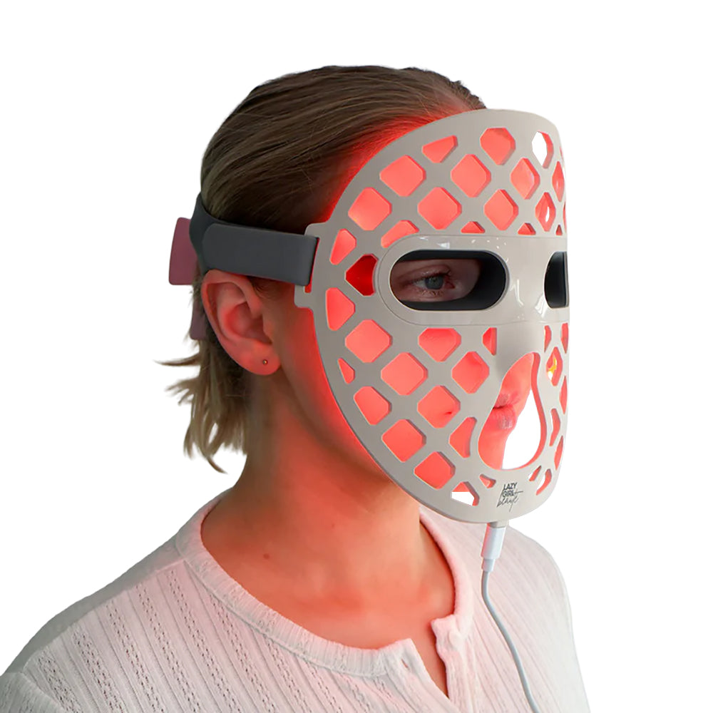 Lazy Girl LED Therapy Masker - Gezichtsverzorging - Anti-Aging Lichttherapie - Huidverjonging - Wit
