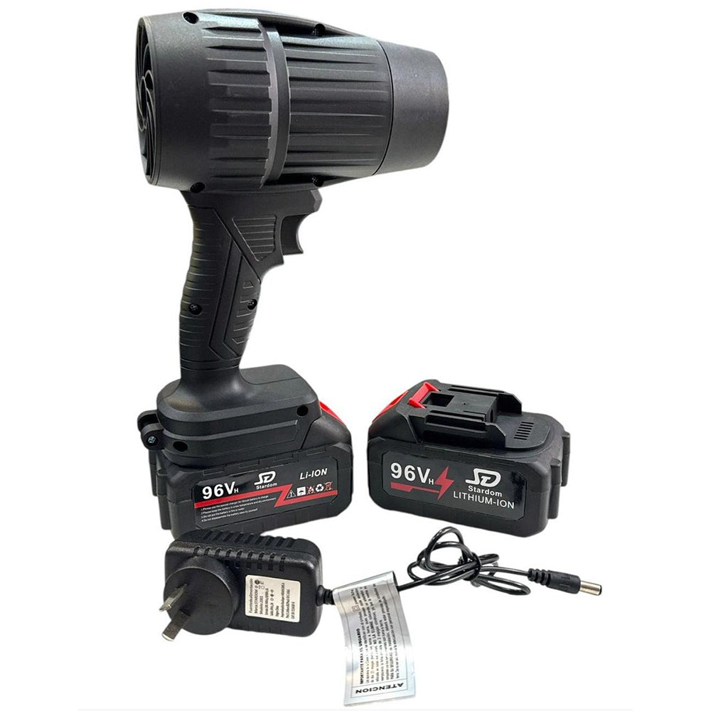Turbo Blazer 96V Lithium-Ion Bladblazer - Oplaadbare Tuinblazer - Lichtgewicht Draagbaar - Zwart