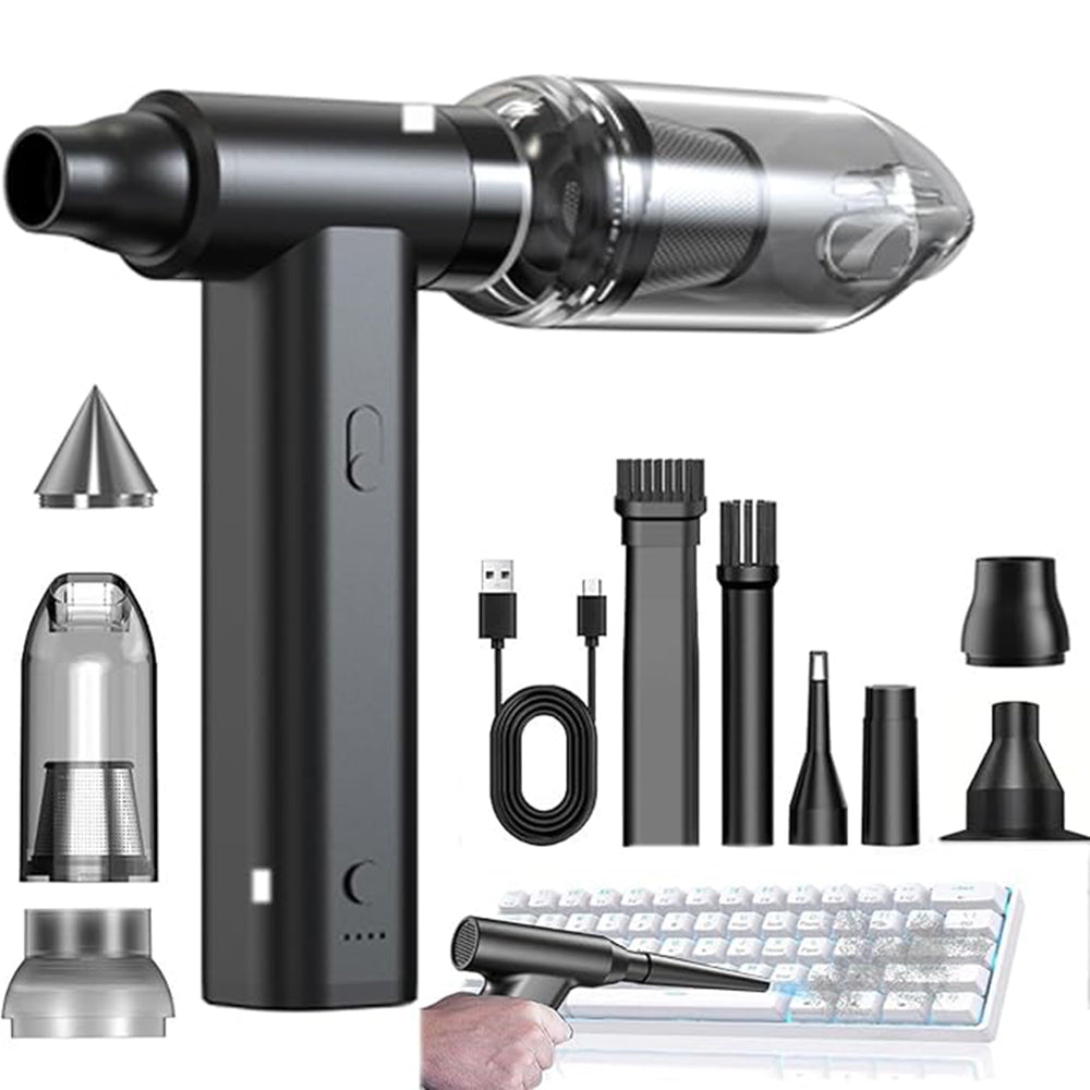 Luchtblazer Oplaadbaar 8000mAh - 120.000 RPM Draadloze Air Duster - PC Auto Huishouden - Zwart