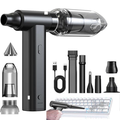 Luchtblazer Oplaadbaar 8000mAh - 120.000 RPM Draadloze Air Duster - PC Auto Huishouden - Zwart