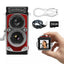 Chuzhao Retro TLR Digitale Camera - Vintage Twin-Lens Design - 1080p Full HD - 12MP Autofocus - 16GB - Rood
