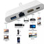 USB-C Hub 4-in-1 met Gigabit Ethernet RJ45, HDMI 4K, USB 3.0 en USB-C - Space Grey/White