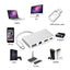 USB-C Hub 4-in-1 met Gigabit Ethernet RJ45, HDMI 4K, USB 3.0 en USB-C - Space Grey/White