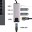 USB-C Hub 5-in-1 Ethernet HDMI USB 3.0 USB-C Docking Station Adapter USB Splitter Grijs Geschikt voor Laptop MacBook en Notebook