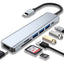 Maxxselect USB‑C hub 7‑in‑1 met 4K HDMI, 3x USB 3.0, SD/MicroSD kaartlezer – Space Grey